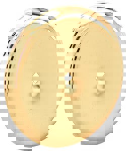 CAB KNOB BCKPLATE BRS PLTD 5 PK